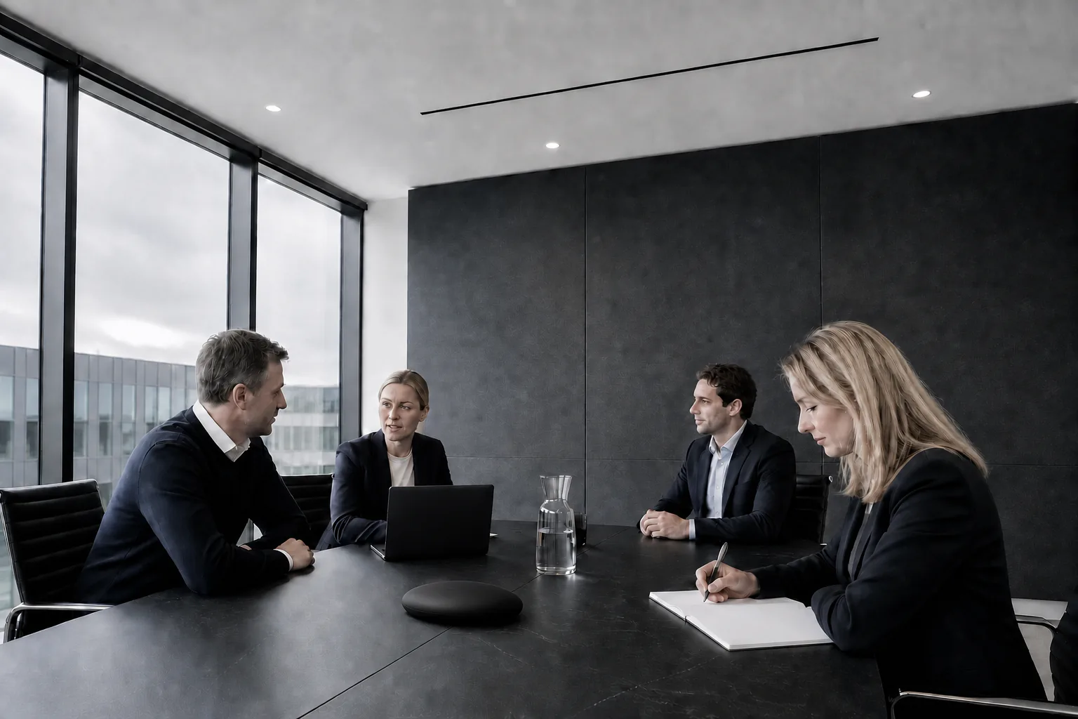 Quiet meeting room with a ducted air conditioning system fully out of sight