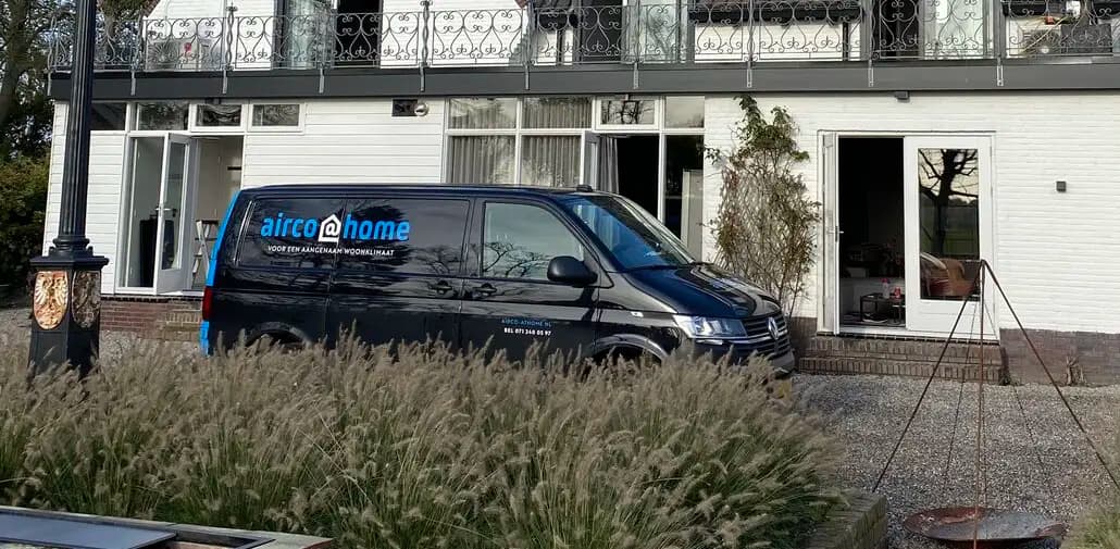 The team's service van on site at a client